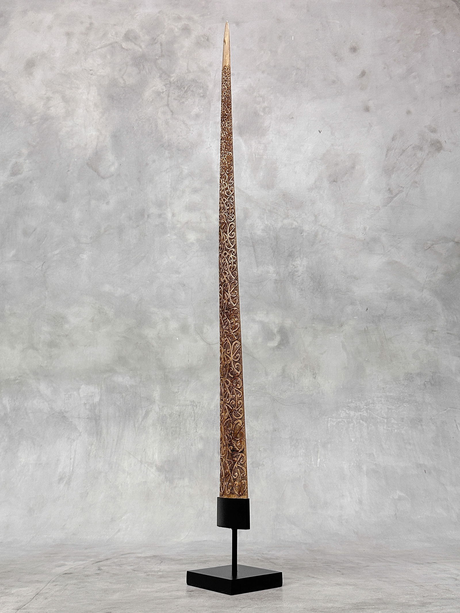 Carved swordfish tusk - Maori Mangapore - 3