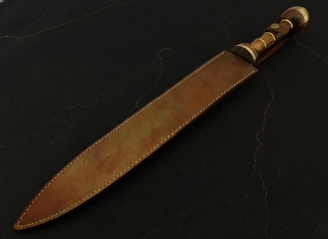 Hand Forged Damascus Steel Gladius Sword 26" Roman Warrior Style with Sheath - 7
