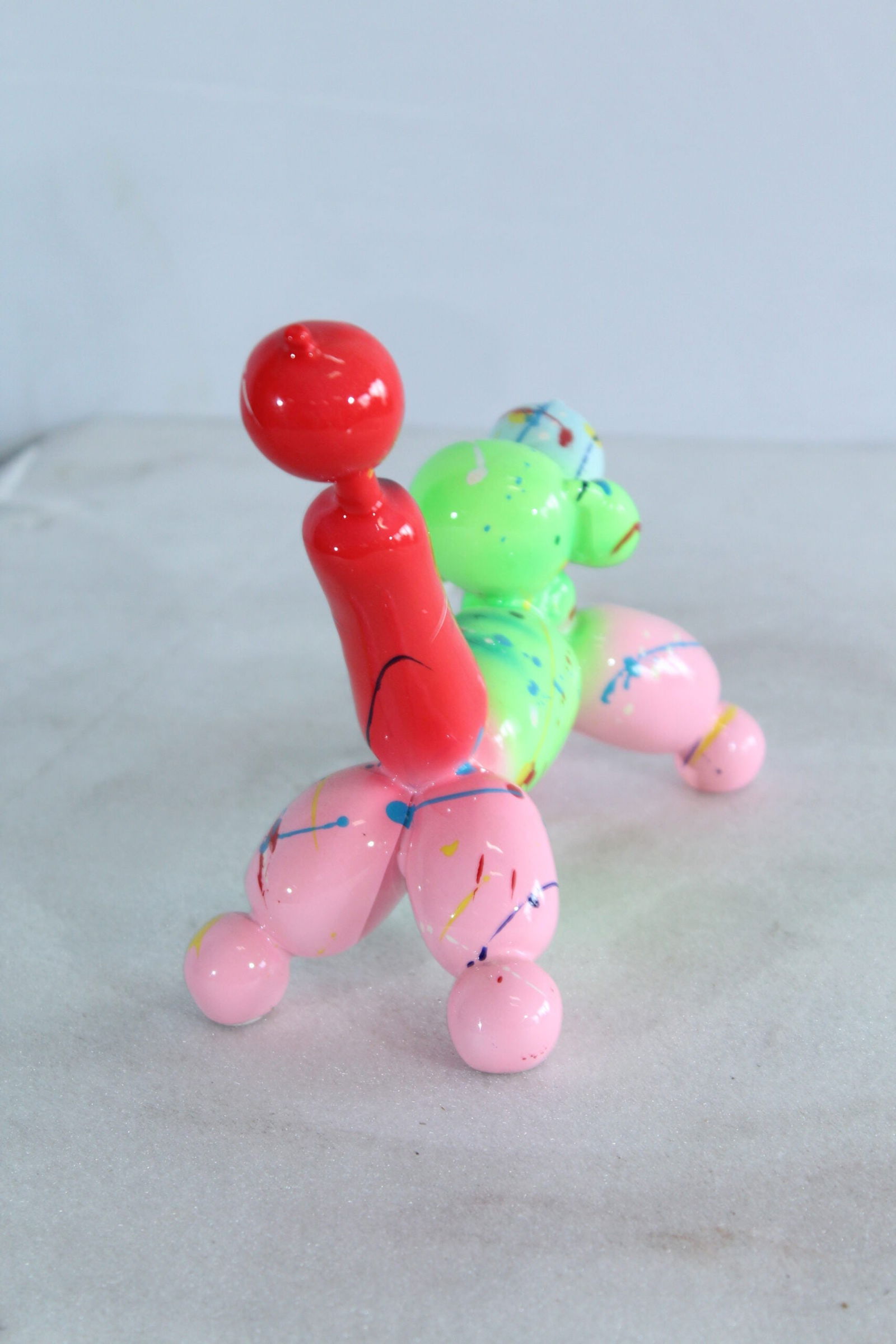 Resin Balloon Dog Statue -Colorful Indoor/Outdoor Pop Art Sculpture with Glossy Multicolor Finish, - 2