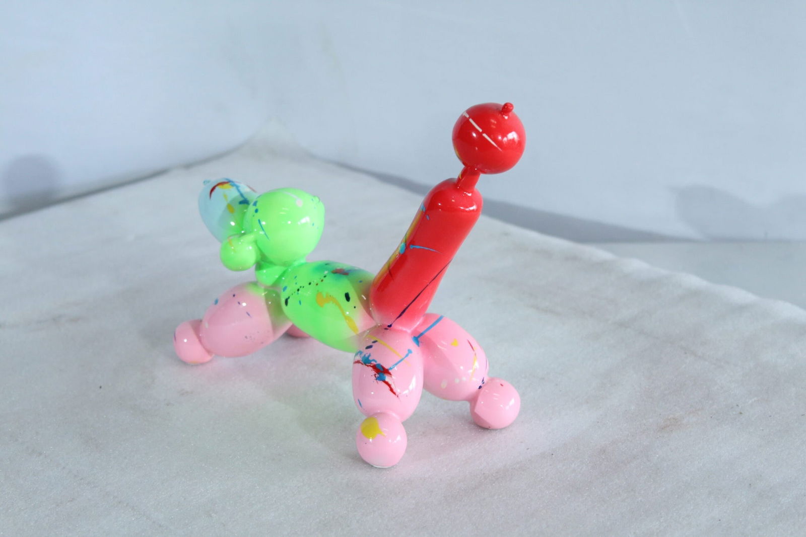 Resin Balloon Dog Statue -Colorful Indoor/Outdoor Pop Art Sculpture with Glossy Multicolor Finish, - 4