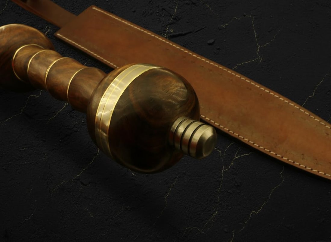 Hand Forged Roman Gladius Sword D2 Steel Blade, Custom Rosewood Handle, Damascus Guard - 4