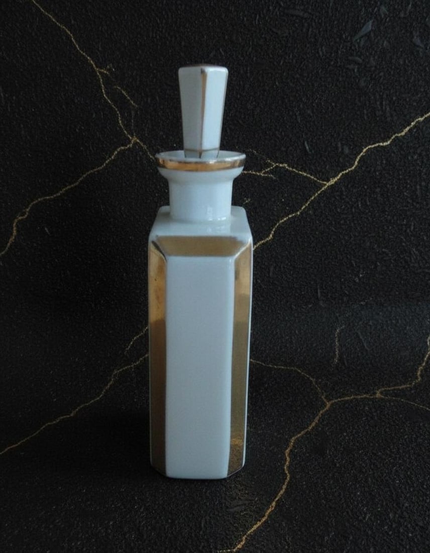 Courting Couple Figurine Perfume Bottle Vintage German Art Deco Porcelain - 4