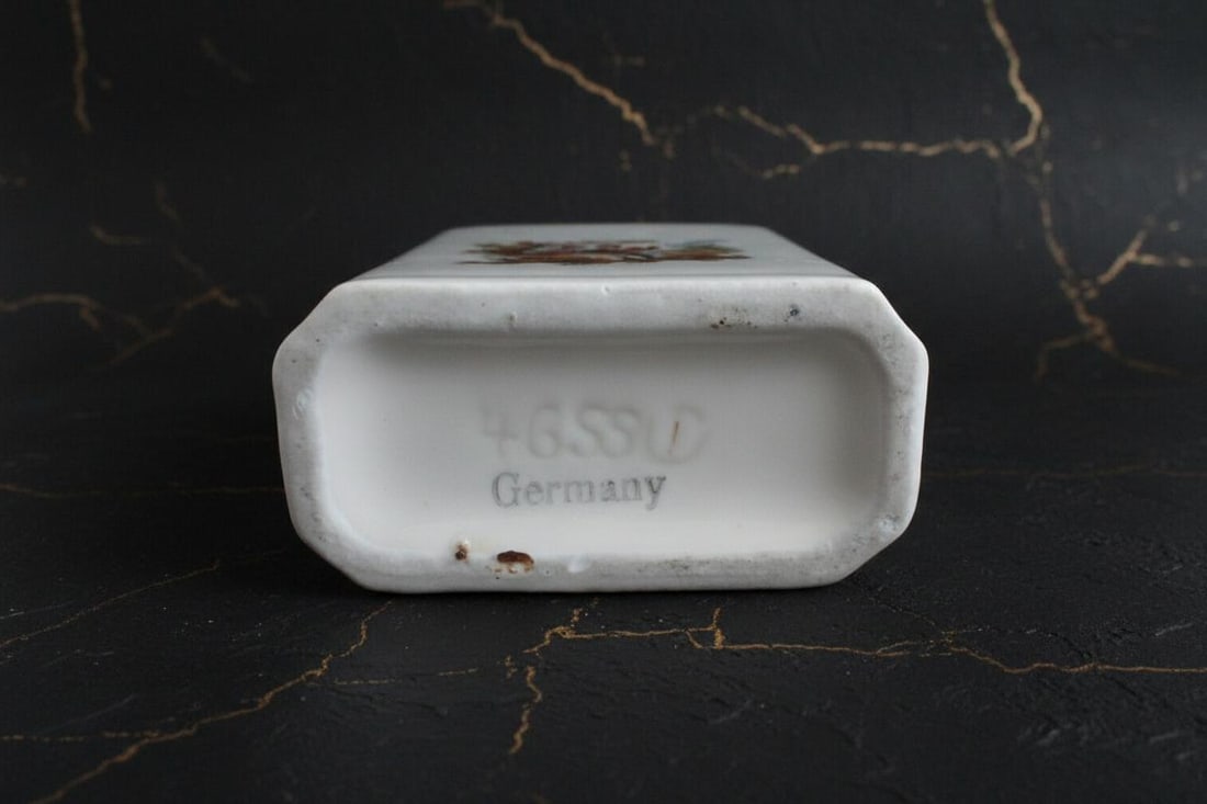 Courting Couple Figurine Perfume Bottle Vintage German Art Deco Porcelain - 6