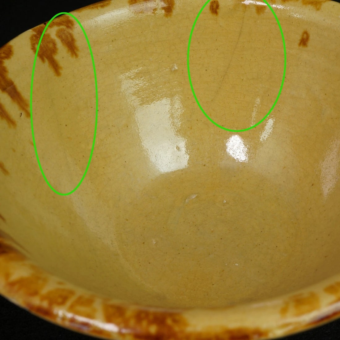 19th C American Rockingham Mixing Bowl - 7