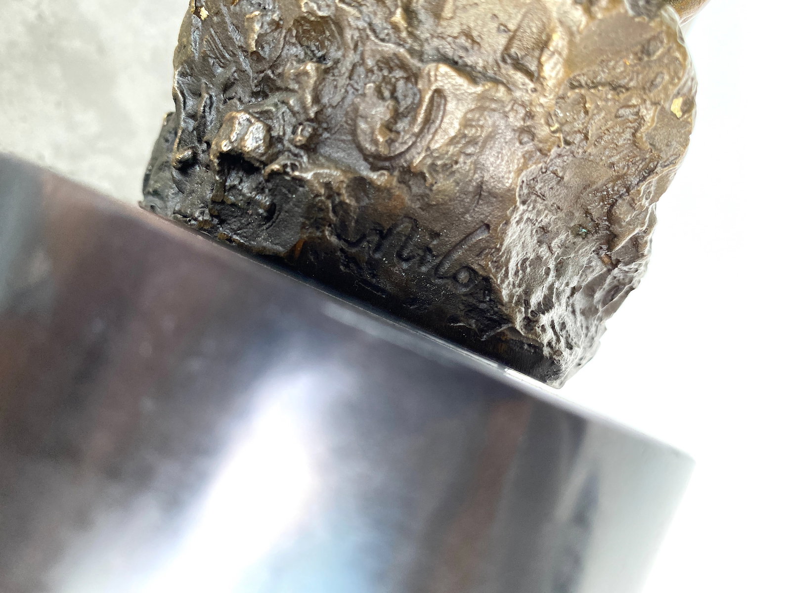 sign. Bronze Lioness hunting an antelope - 10