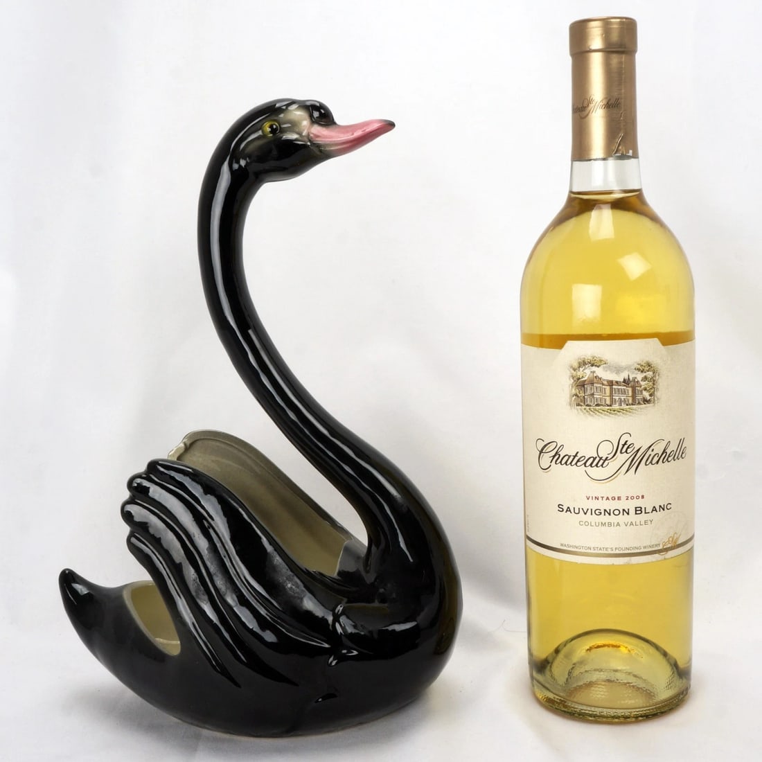 1950s Maddux California Black Swan Planter - 2