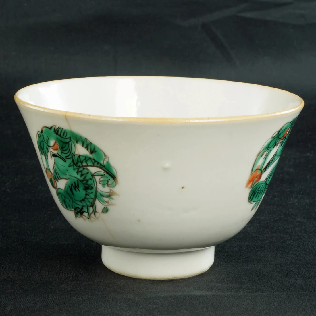 1920s Chinese Polychrome Porcelain Tea Bowl - 5
