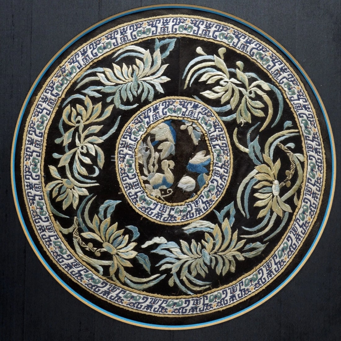 Chinese Silk Collar Framed Late Qing/Republic - 2