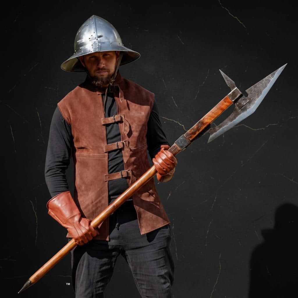 Forged Steel Viking Battle Axe Reproduction 63 Inch Medieval Wood Polearm - 3