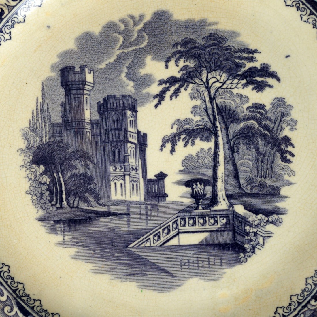 19th C Staffordshire Plate Foliage Design - 3