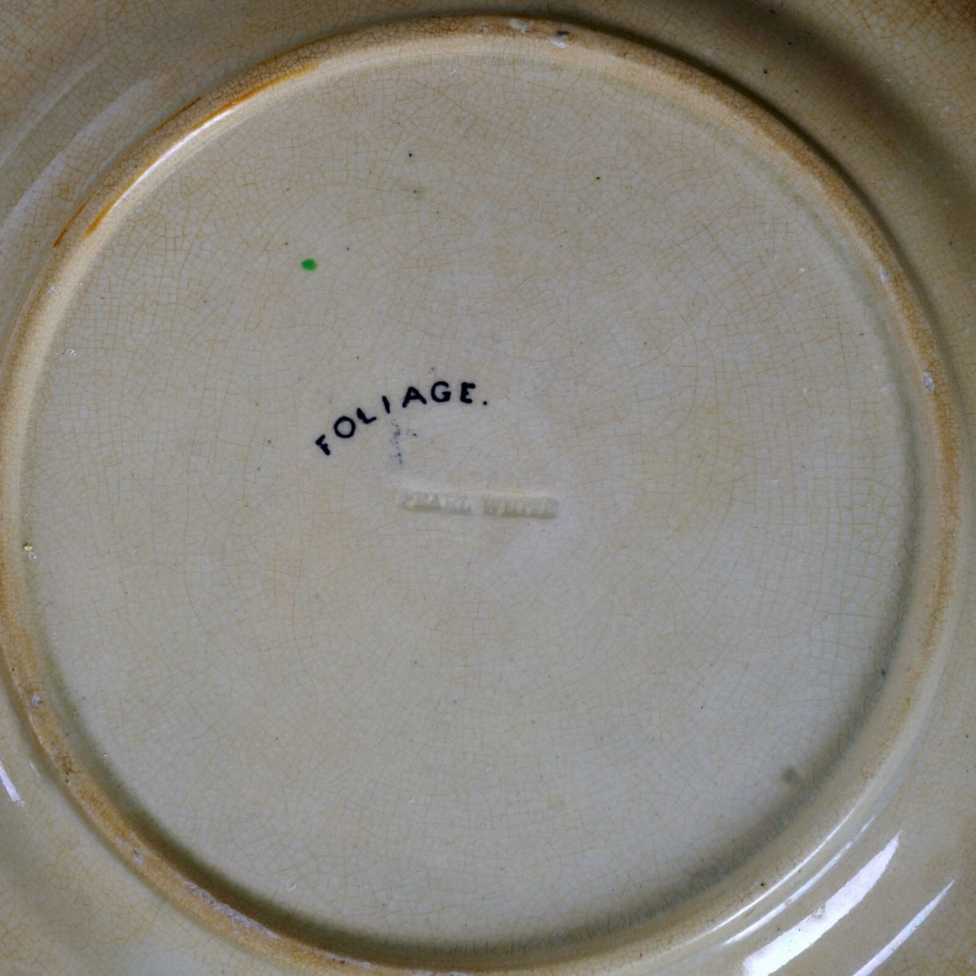 19th C Staffordshire Plate Foliage Design - 5