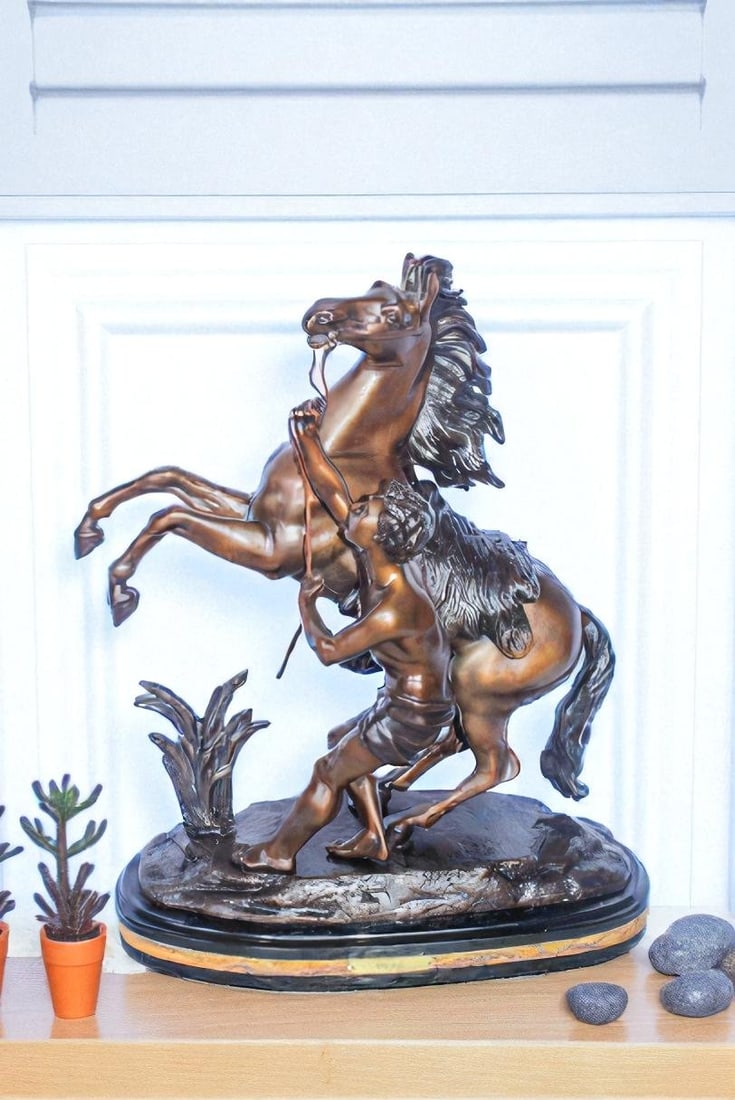 Guillaume Coustou Replica of Marley Horse Bronze Statue 20" x 10" x 25"H - 2