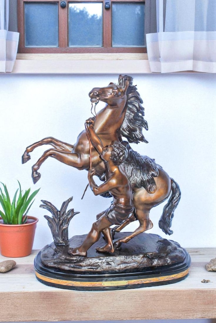 Guillaume Coustou Replica of Marley Horse Bronze Statue 20" x 10" x 25"H - 3