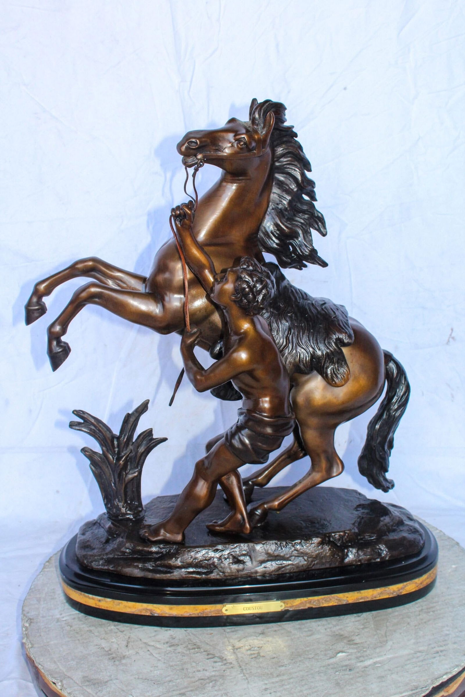 Guillaume Coustou Replica of Marley Horse Bronze Statue 20" x 10" x 25"H - 4