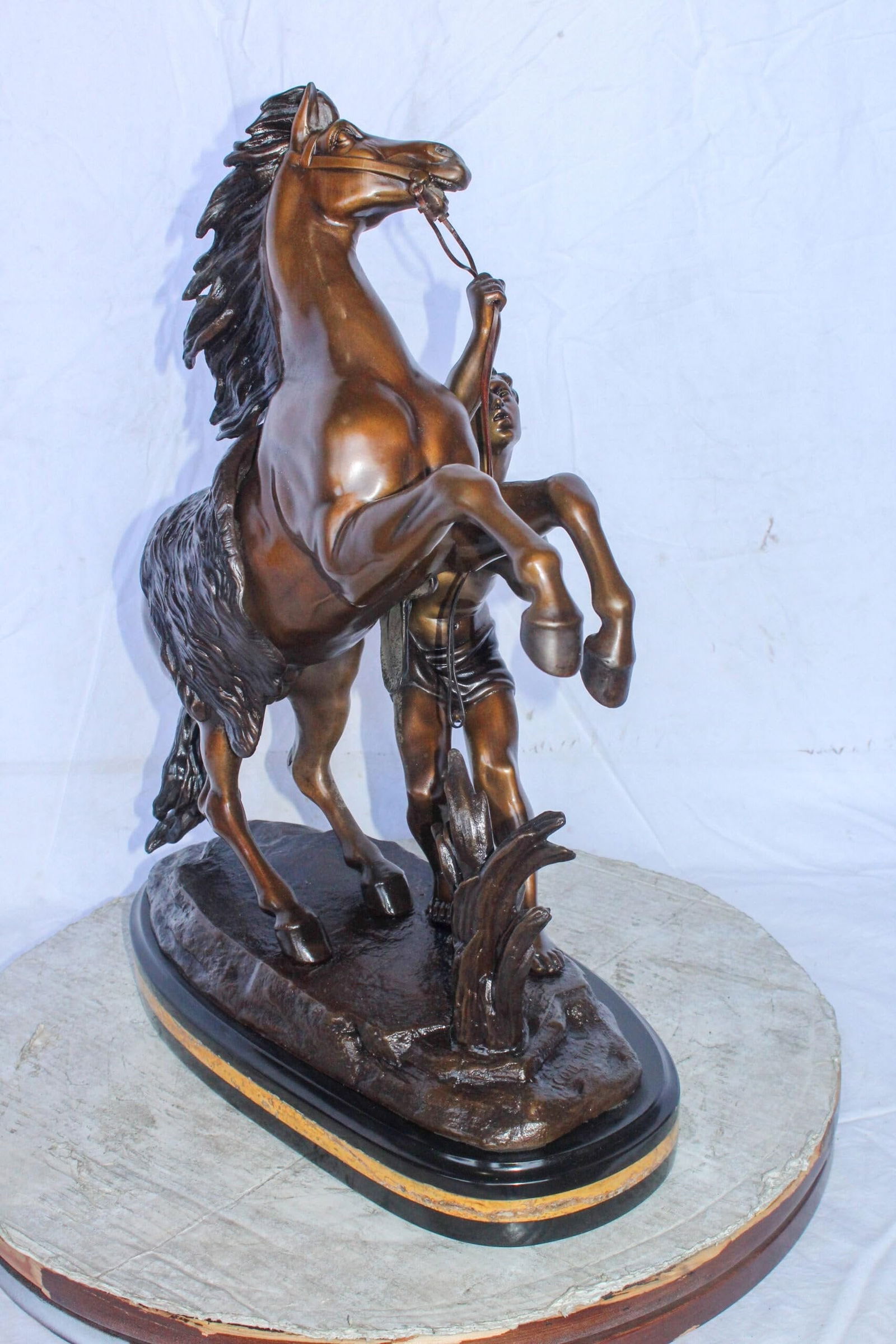 Guillaume Coustou Replica of Marley Horse Bronze Statue 20" x 10" x 25"H - 7