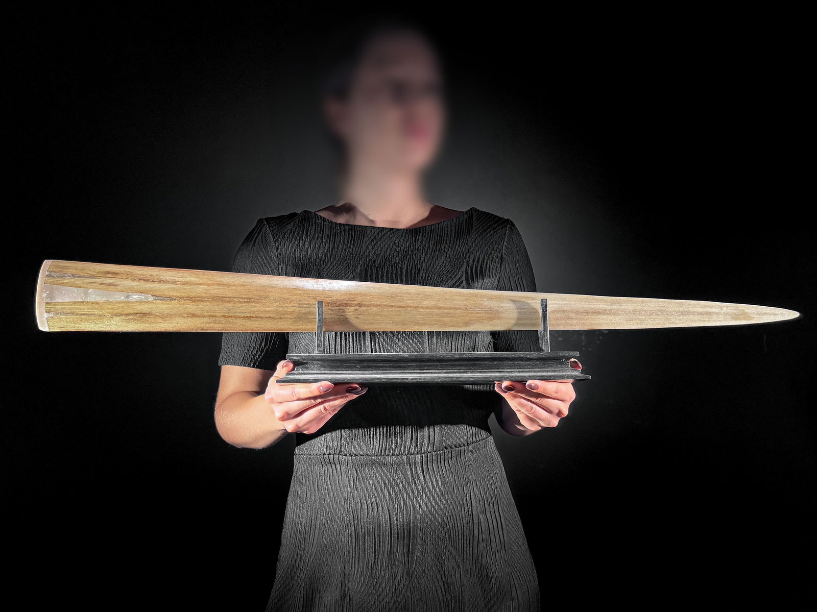 Wonderful engraved Swordfish rostrum - Marine motif - 3