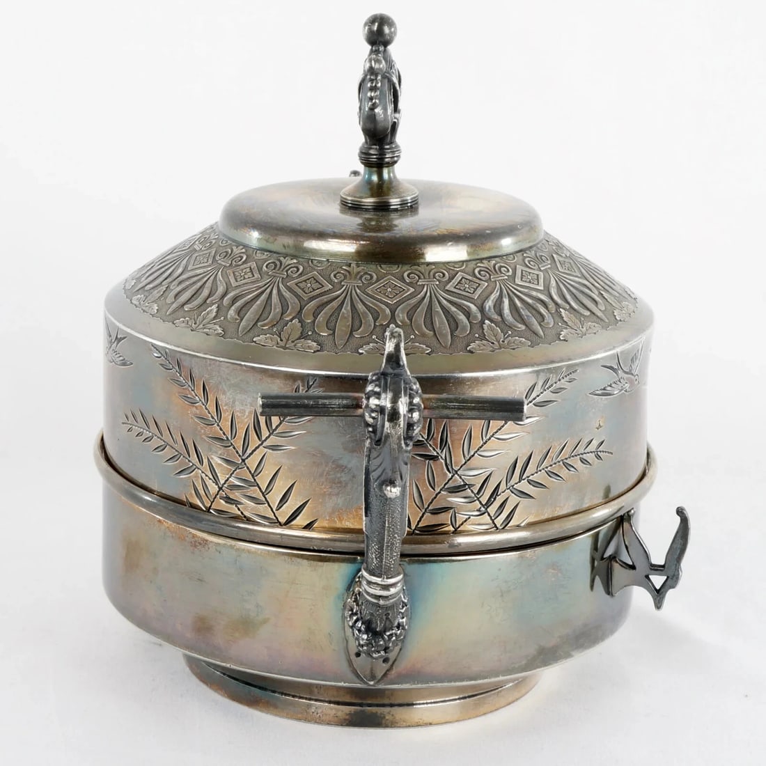 Victorian Meriden Silverplate Butter Dish - 3