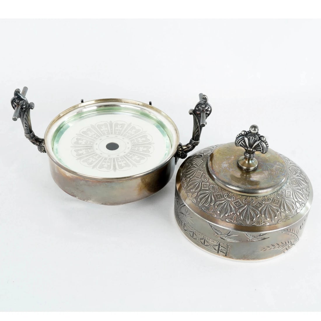 Victorian Meriden Silverplate Butter Dish - 6