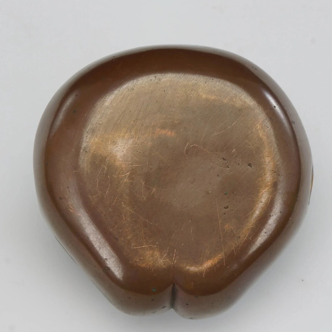 Japanese Meiji Inkwell Metal Lotus Design - 9