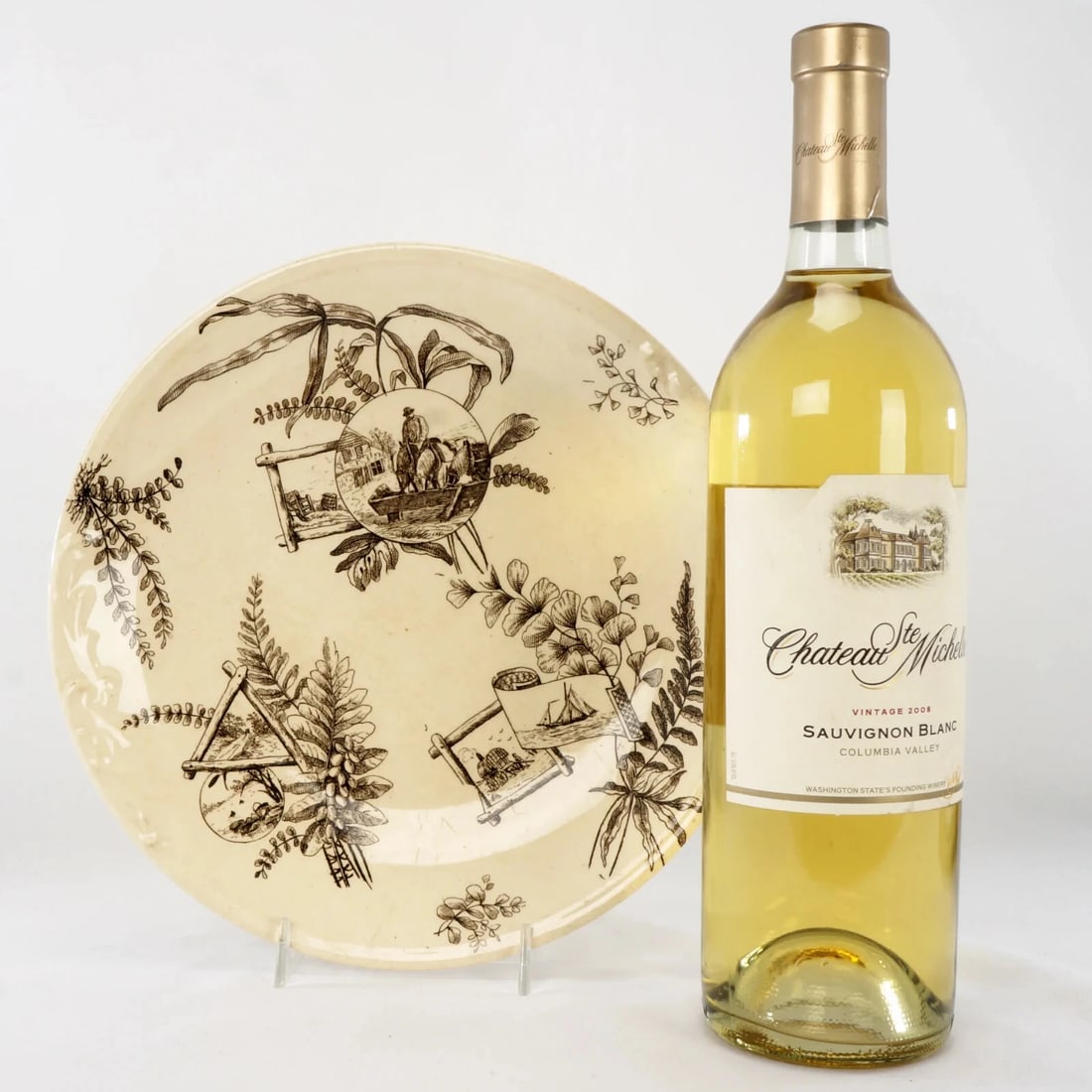 Victorian Transfer Ware Plate Furnival - 2