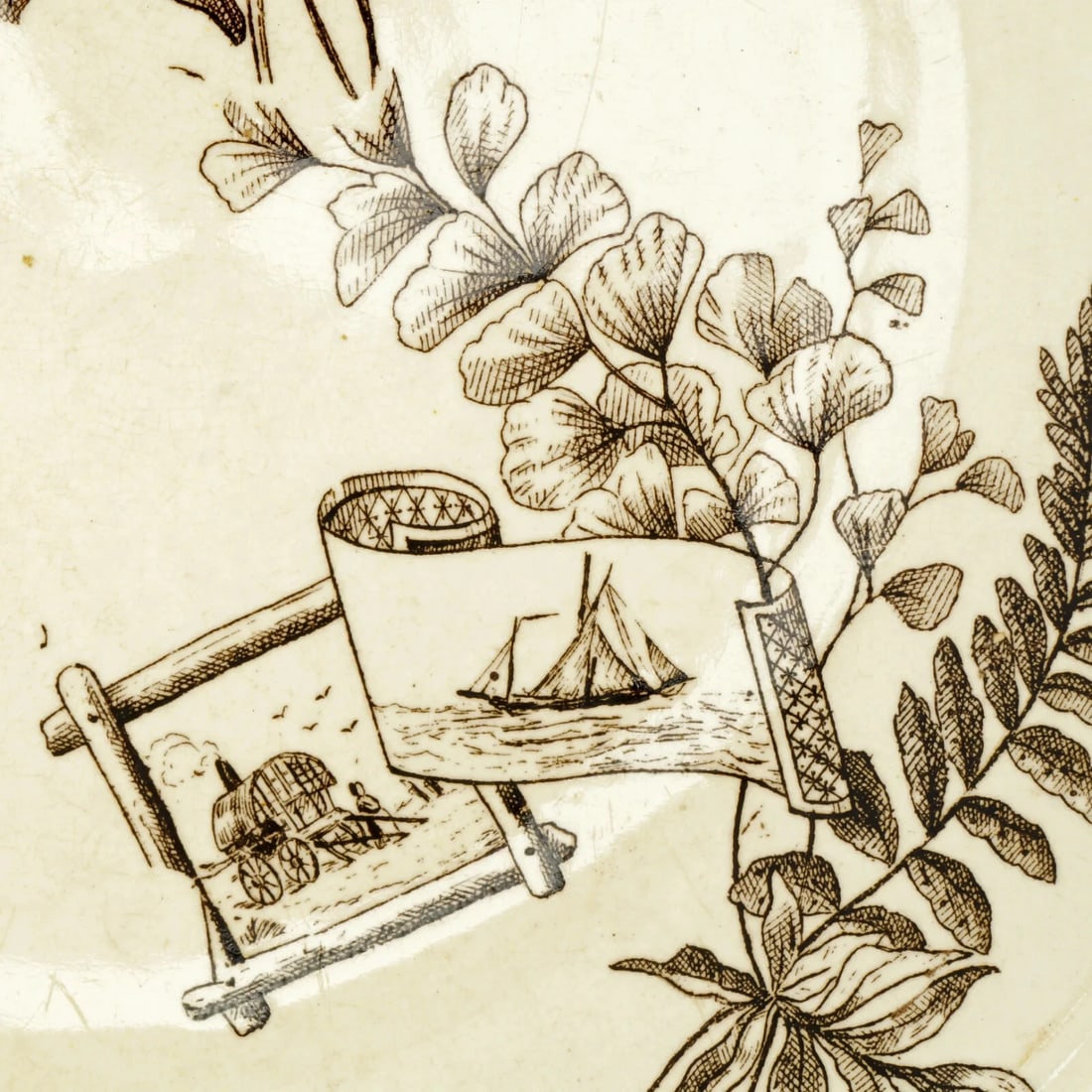 Victorian Transfer Ware Plate Furnival - 4