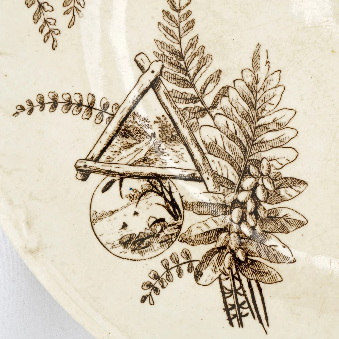 Victorian Transfer Ware Plate Furnival - 5