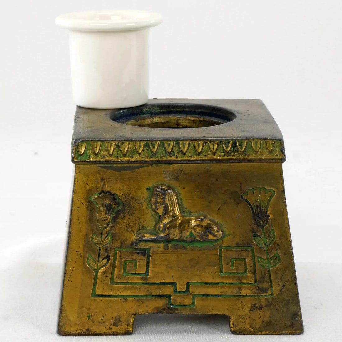 Egyptian Revival Tut Mania Inkwell Circa 1920 - 7