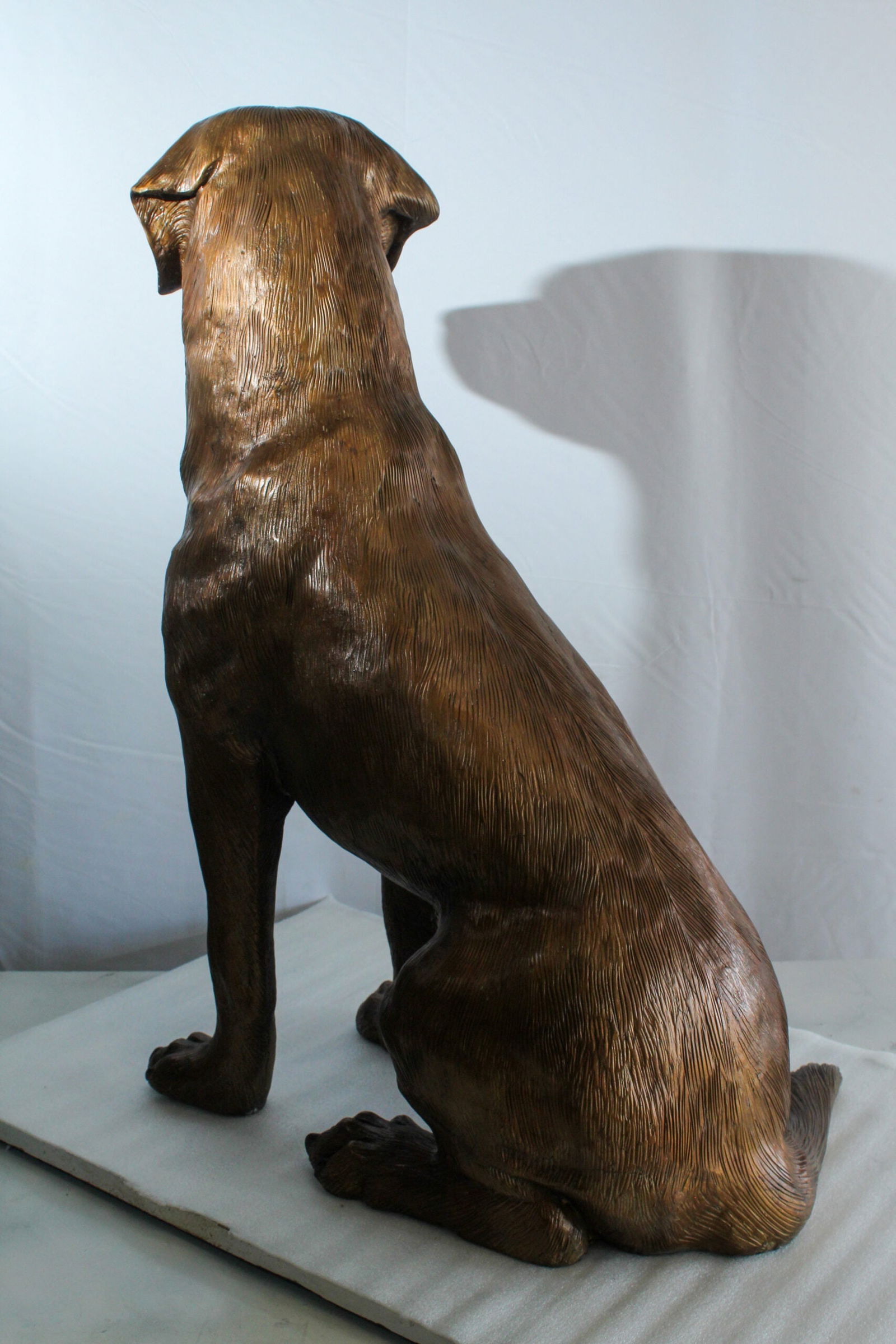 Bronze Labrador Retriever Statue - Life-Size Indoor/Outdoor Dog Sculpture,Wax Casting, Realistic - 5