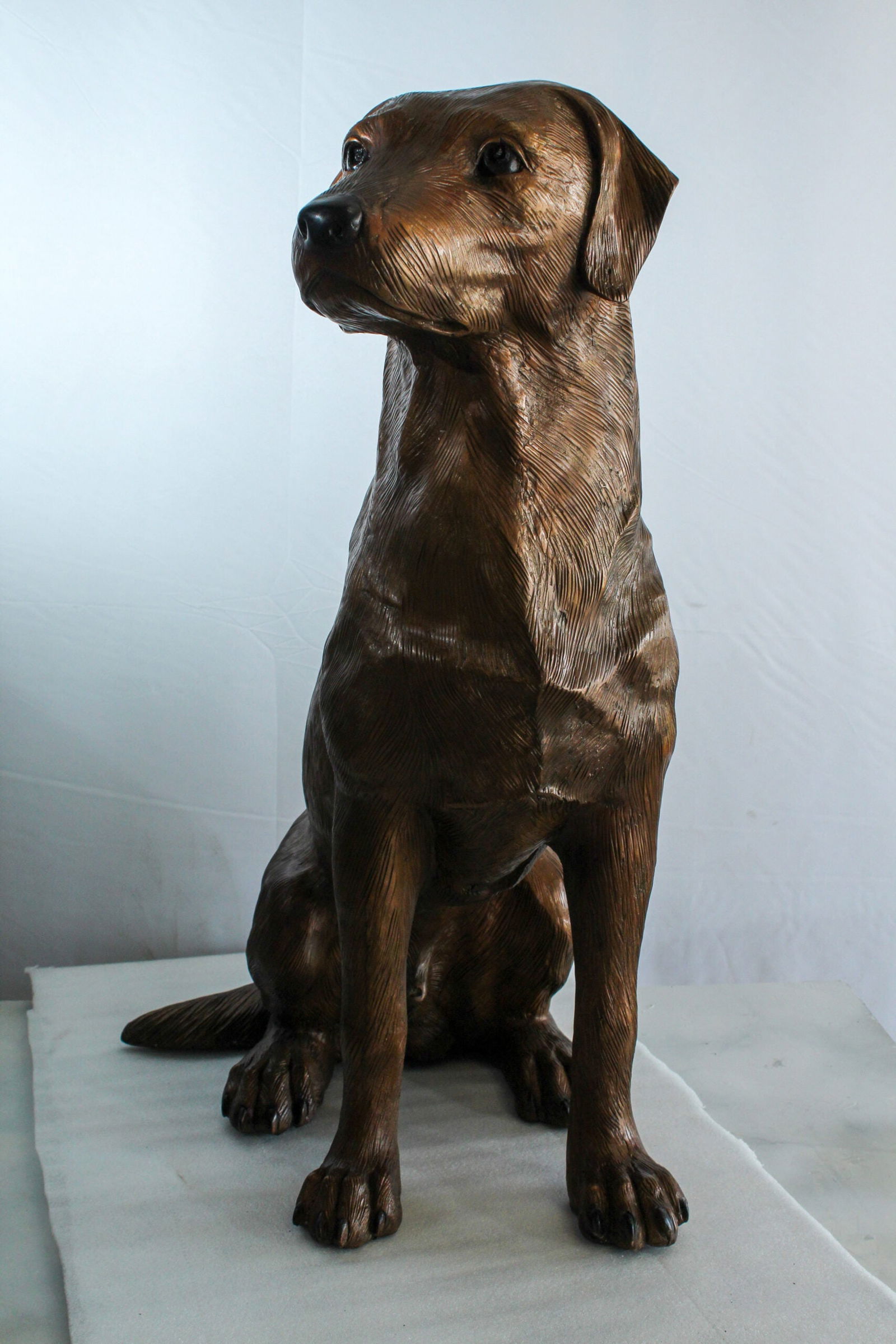 Bronze Labrador Retriever Statue - Life-Size Indoor/Outdoor Dog Sculpture,Wax Casting, Realistic - 8