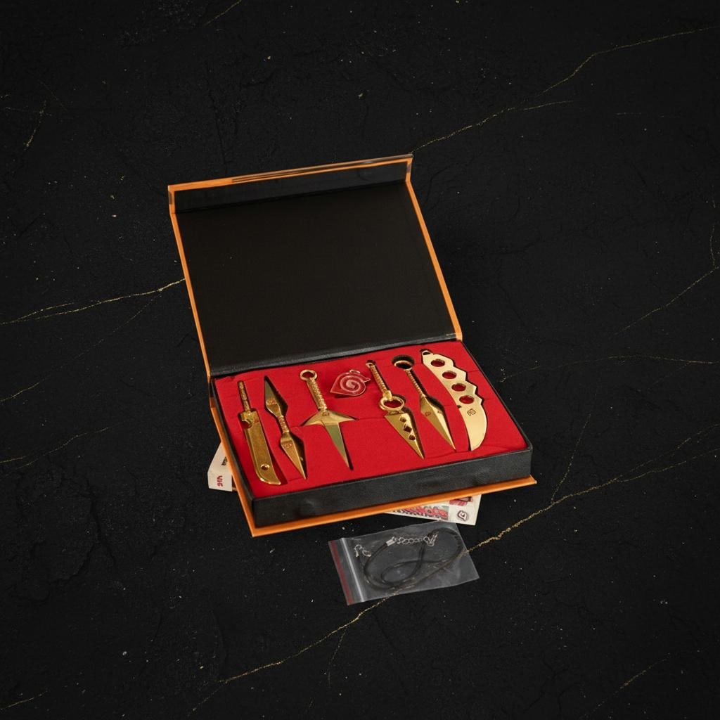 Collectible Naruto Ninja Arsenal, Boxed Metal Kunai & Shuriken Cosplay Prop Set - 2