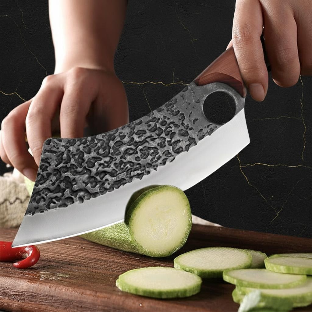 Forged 6pc Kitchen Knife Set with Wood Handles, Professional Chef Butcher Boning Knives - 11