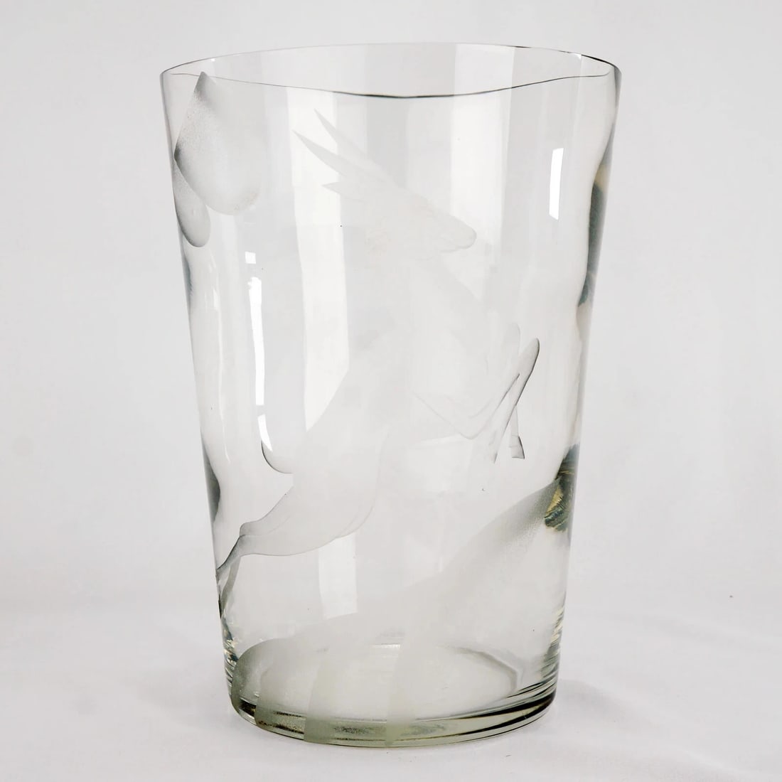 Clear Art Deco Gazelle Vase Circa 1925 - 5