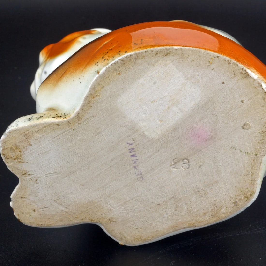 German Ceramic Calico Cat Bottle Early 20th C - 6