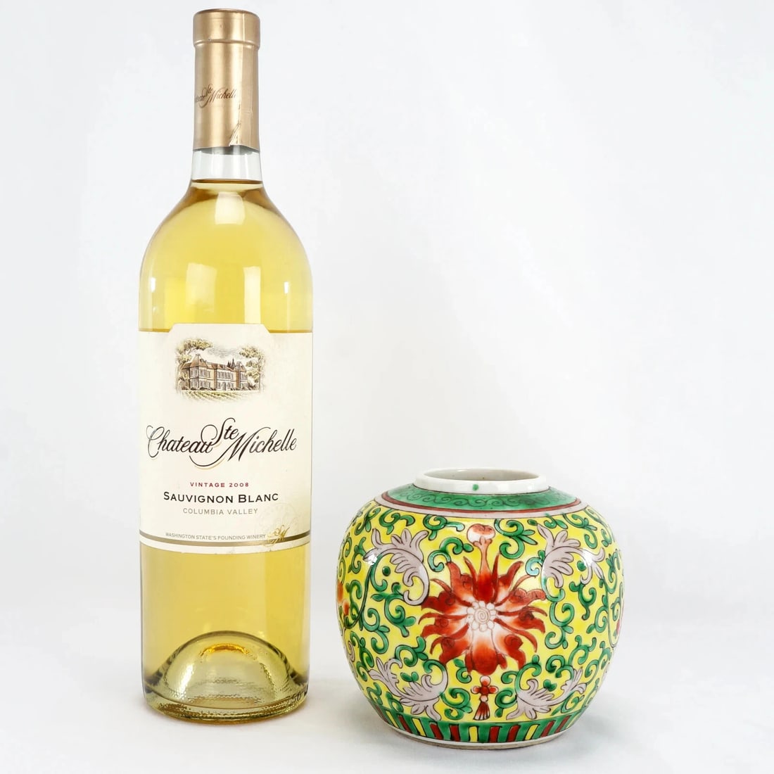 Chinese Polychrome Ginger Jar c 1920 - 2