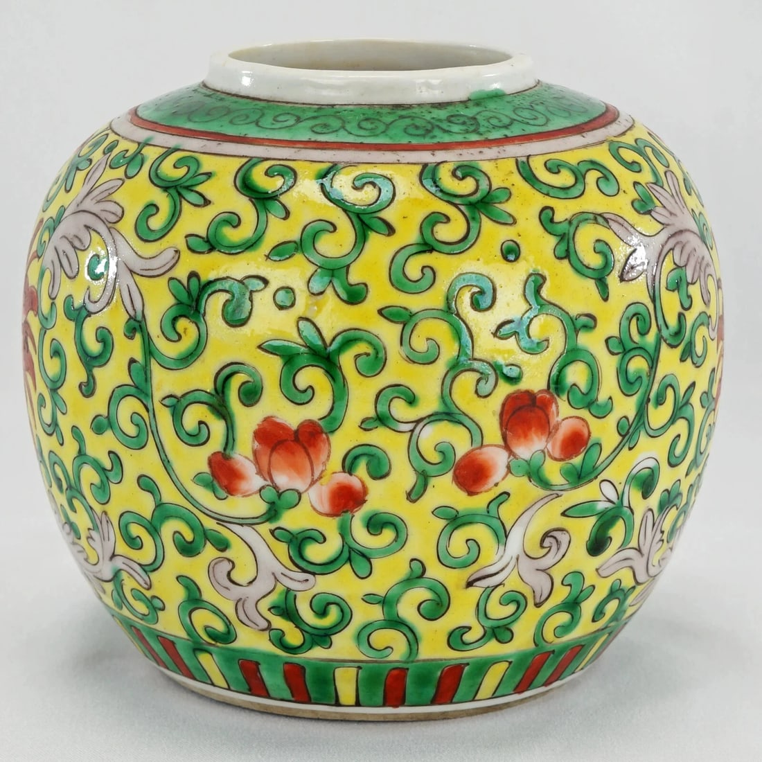 Chinese Polychrome Ginger Jar c 1920 - 3
