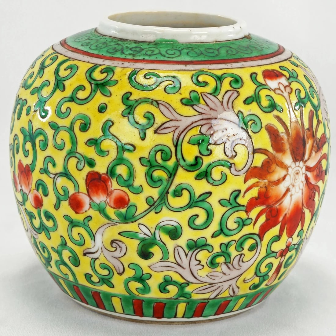 Chinese Polychrome Ginger Jar c 1920 - 4