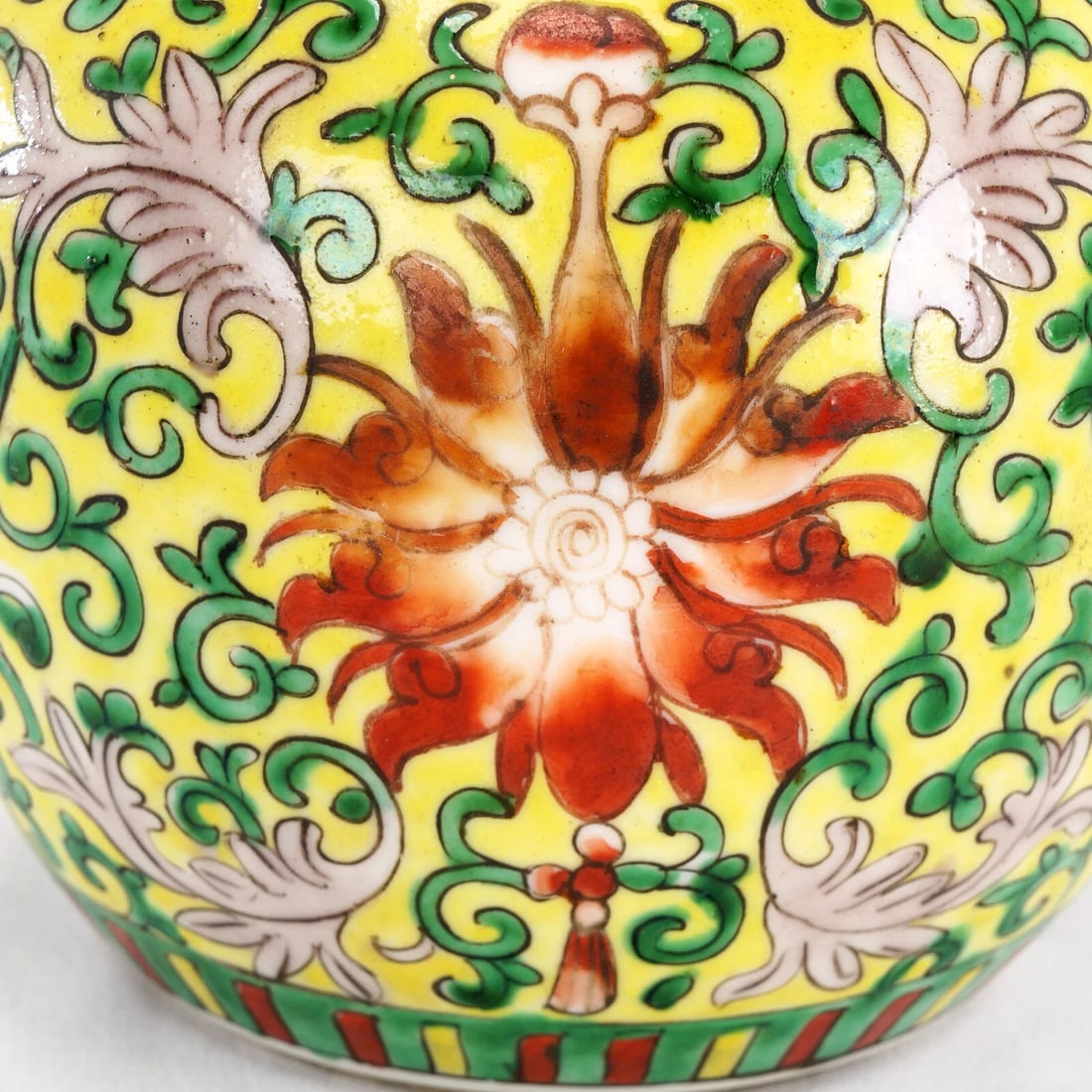 Chinese Polychrome Ginger Jar c 1920 - 7