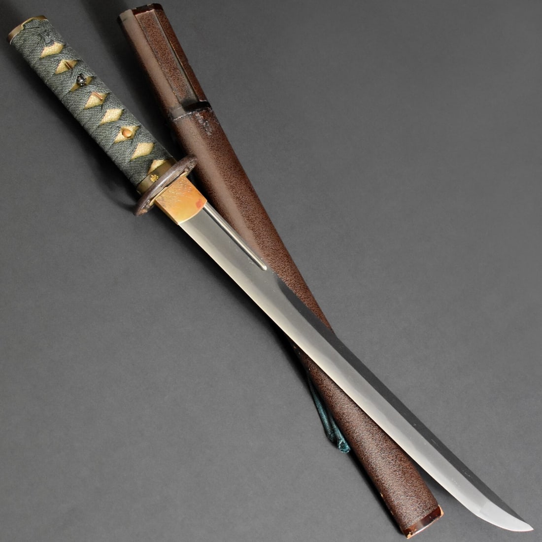 Edo Period Wakizashi Sword in Koshirae, Antique Japanese Katana Nihonto, Certified Echizen Seki - 7