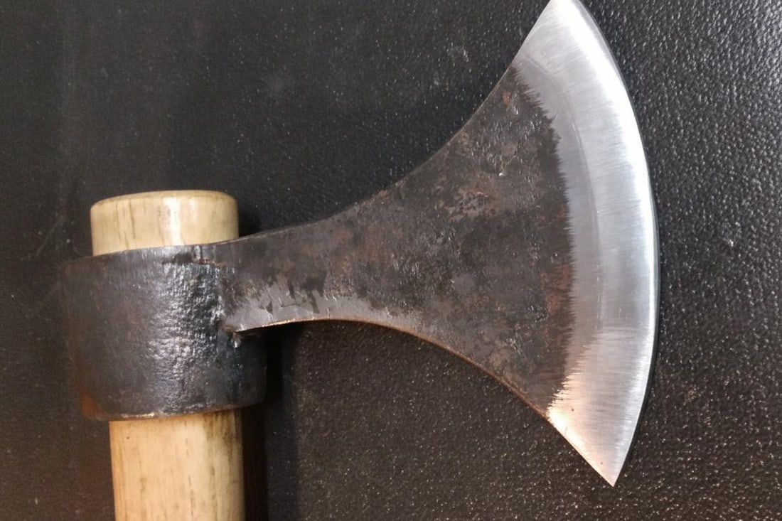 Viking Style Throwing Axe 15" Carbon Steel Blade Hardwood Camping Hatchet - 4