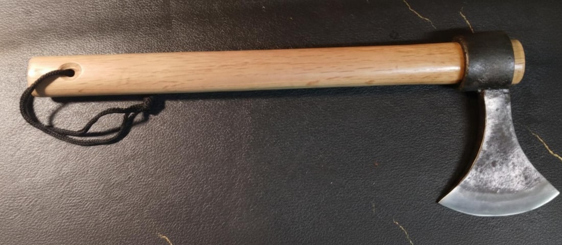 Viking Style Throwing Axe 15" Carbon Steel Blade Hardwood Camping Hatchet - 5