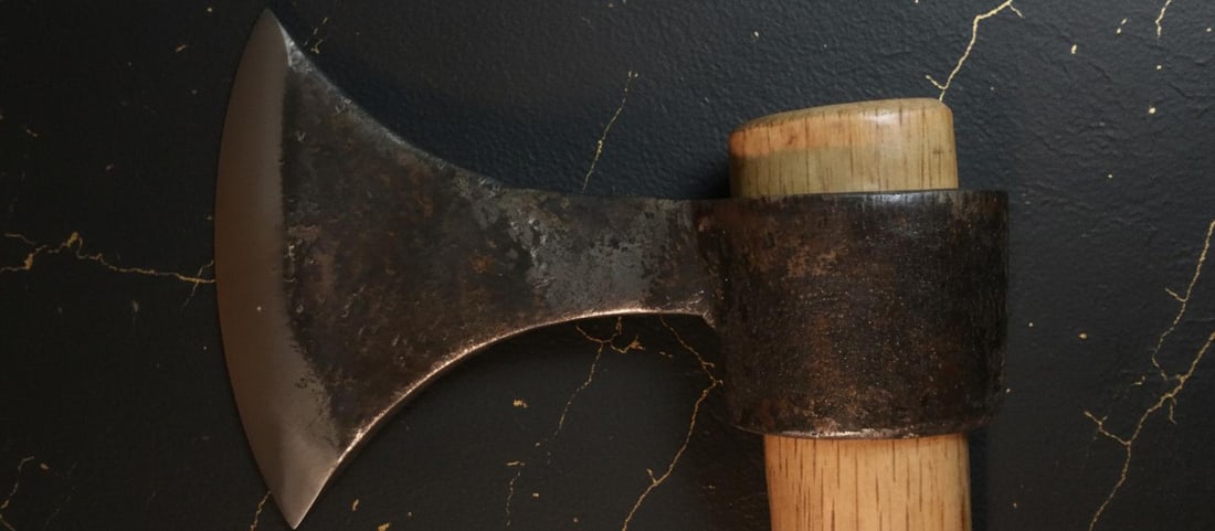 Viking Style Throwing Axe 15" Carbon Steel Blade Hardwood Camping Hatchet - 6