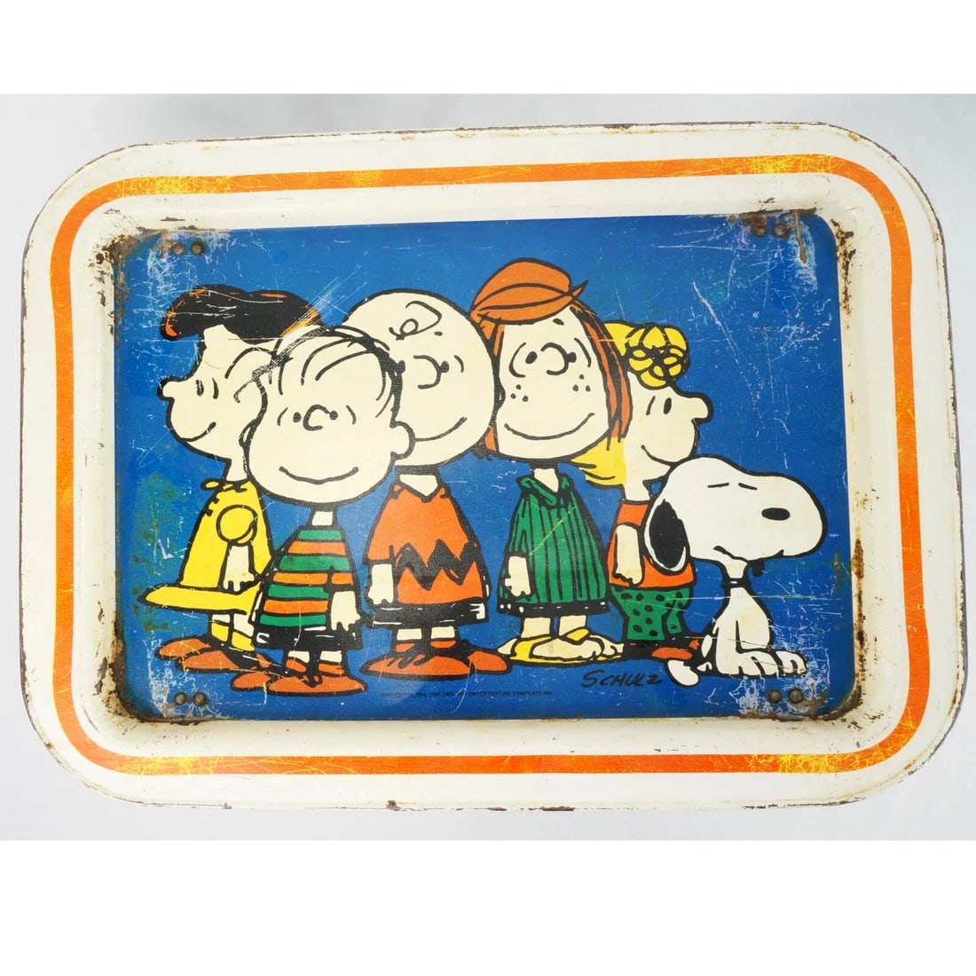 Peanuts Bed Tray TV Tray Vintage 1960's: Title:Peanuts Bed Tray TV Tray Vintage 1960'sSize:17 1/2 in (44.4 cm) long x 12 3/4 in (32.4 cm) wide x 1 1/2 in (3.8 cm) thick (with legs folded) 6 1/8 in (15.6 cm) tall with legs