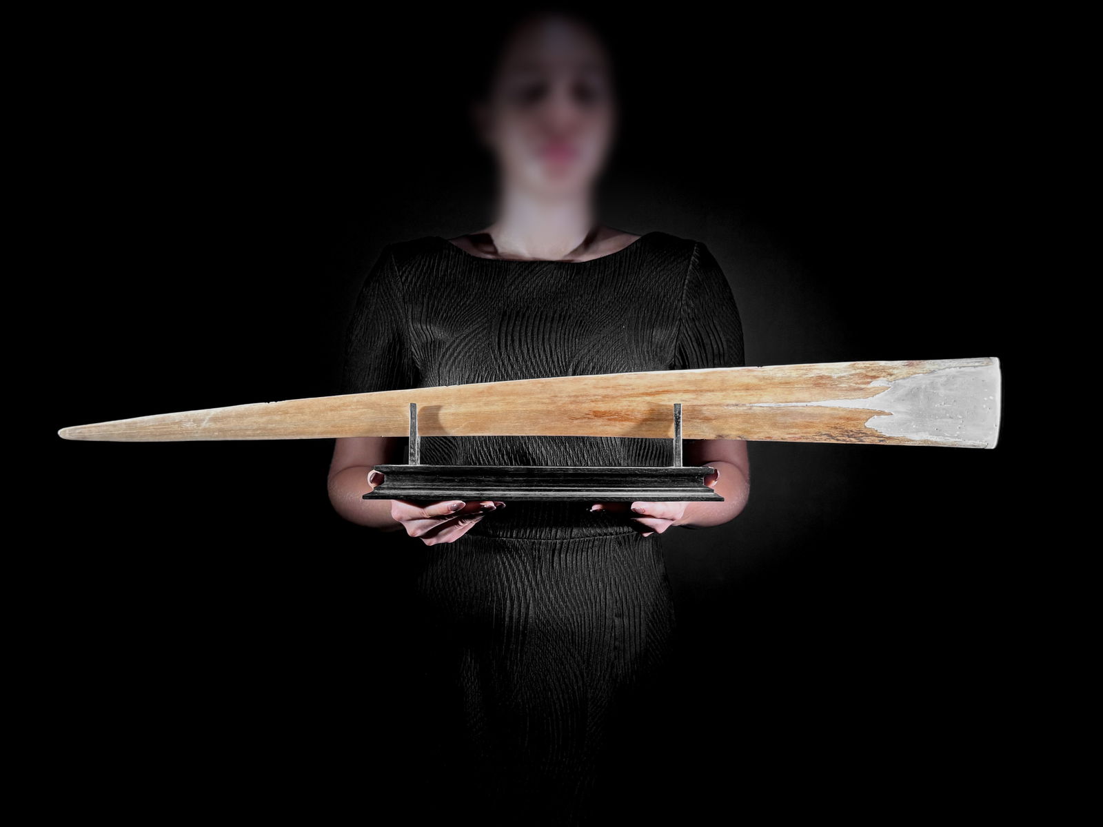 A stunning carved swordfish rostrum - Parade of Savannah elephants - 3