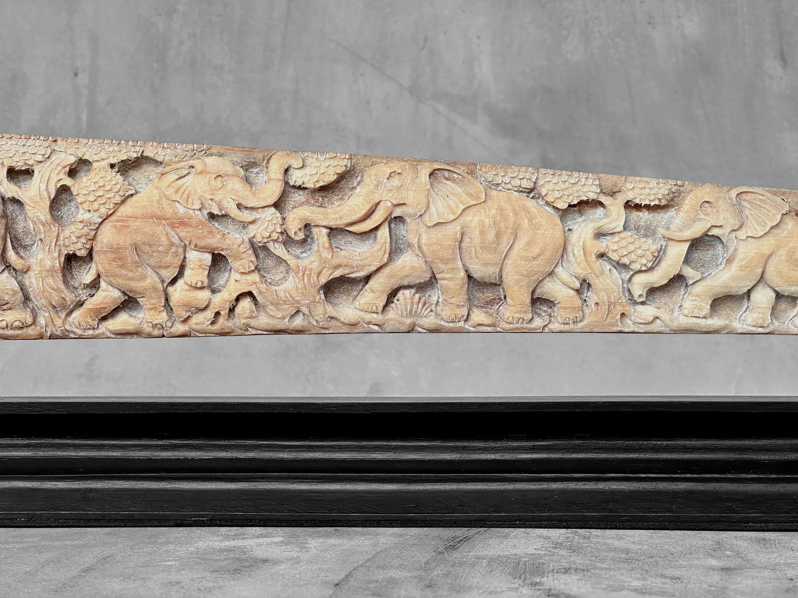 A stunning carved swordfish rostrum - Parade of Savannah elephants - 8
