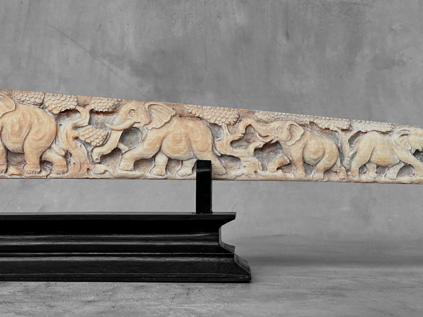 A stunning carved swordfish rostrum - Parade of Savannah elephants - 9