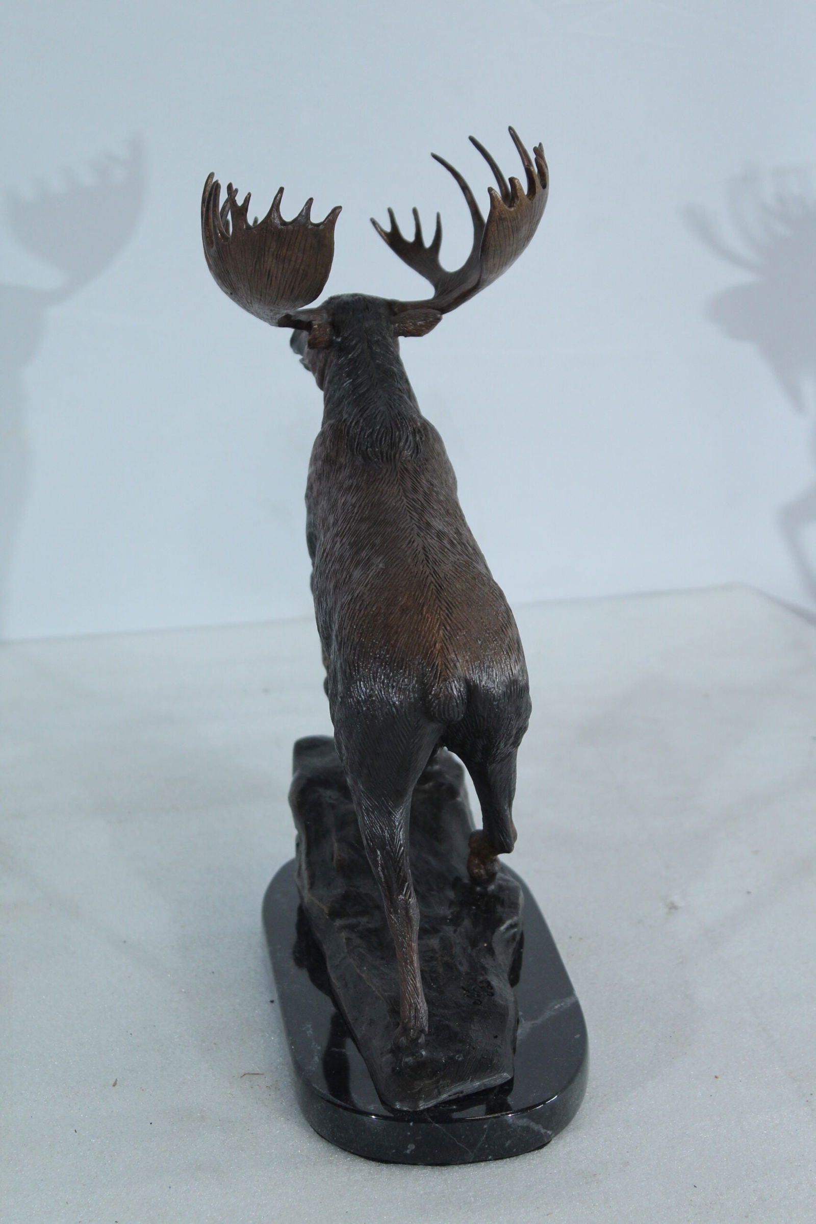 Bronze Moose Statue - Indoor/Outdoor Wildlife Sculpture,Wax Casting with Lifelike Detail, Moose - 4