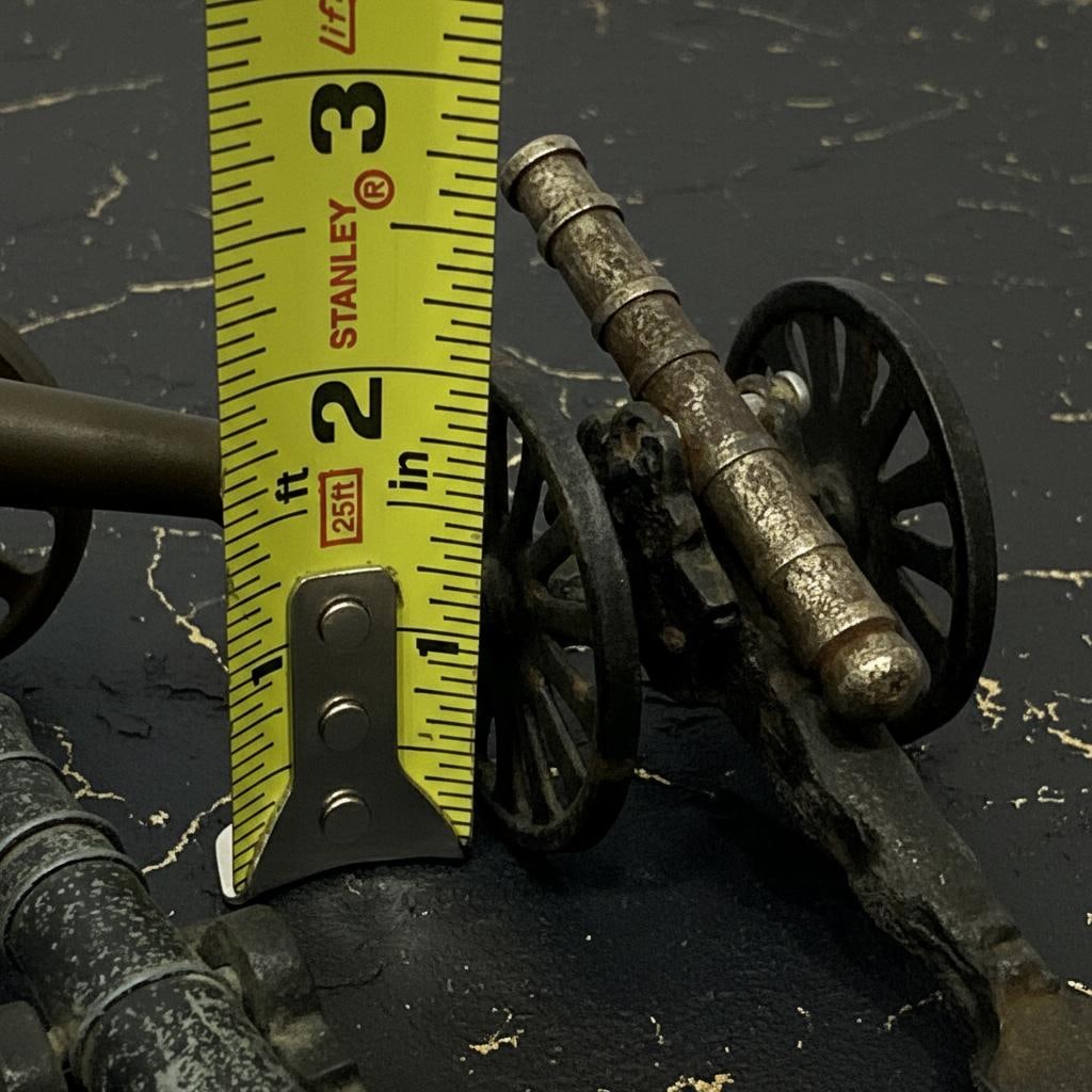 Antique Military Field Artillery Cannon, Lot Of 3, Vintage Solid Brass Replica - 16