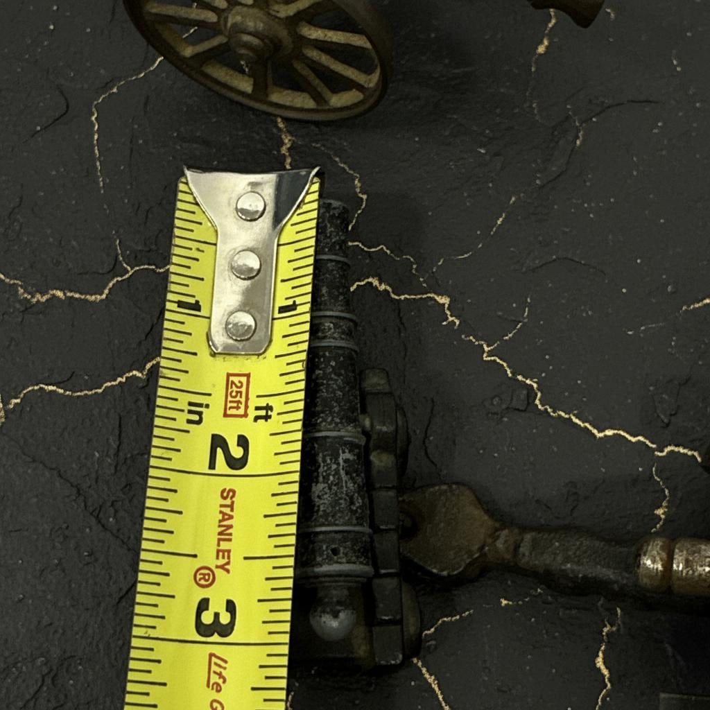 Antique Military Field Artillery Cannon, Lot Of 3, Vintage Solid Brass Replica - 19