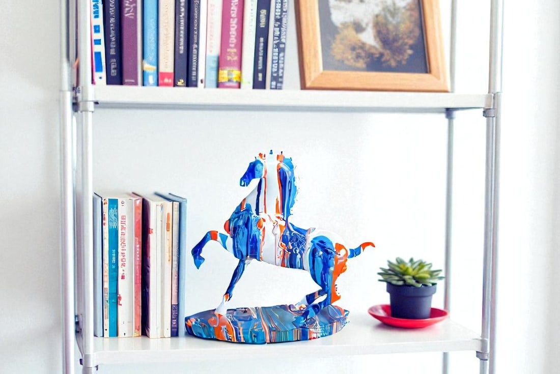 Modern Color Splash Horse Statue Tabletop Home Decor 13" x 6" x 13"H - 2