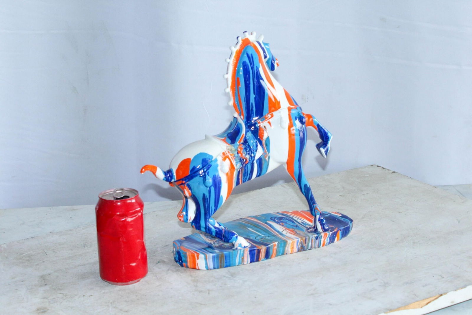Modern Color Splash Horse Statue Tabletop Home Decor 13" x 6" x 13"H - 3